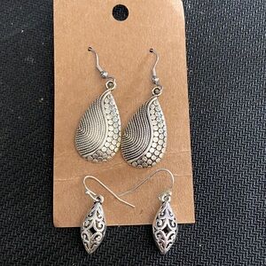 Elegant Silver Teardrop Earrings